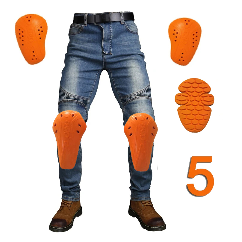 Motorcycle Gear Women Pants - 남녀공용 모터사이클 청바지 무릎 엉덩이 꼬리뼈