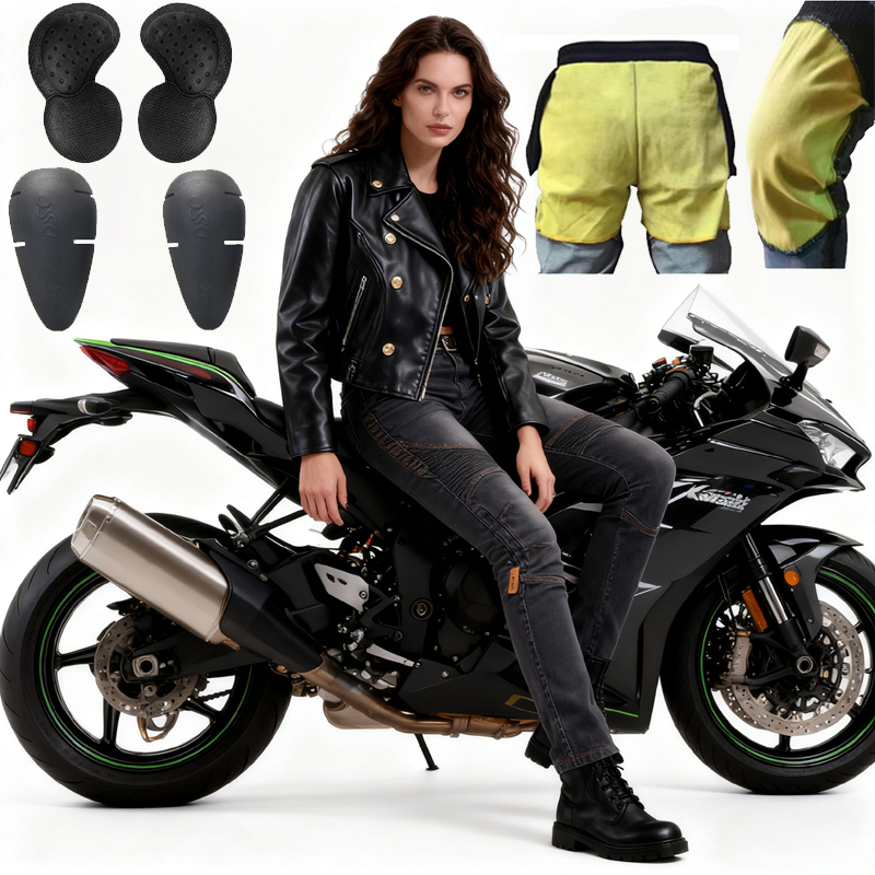 여성용 아라미드 오토바이 바지 오프로드 바지 무릎 및  - Motorcycle Gear Women Pants 리뷰 및 가격