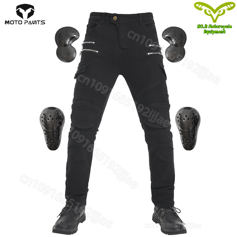 새로운 더블 지퍼 메탈 스타일 모토크로스 모토 바지 남 - Motorcycle Gear Women Pants 리뷰 및 가격
