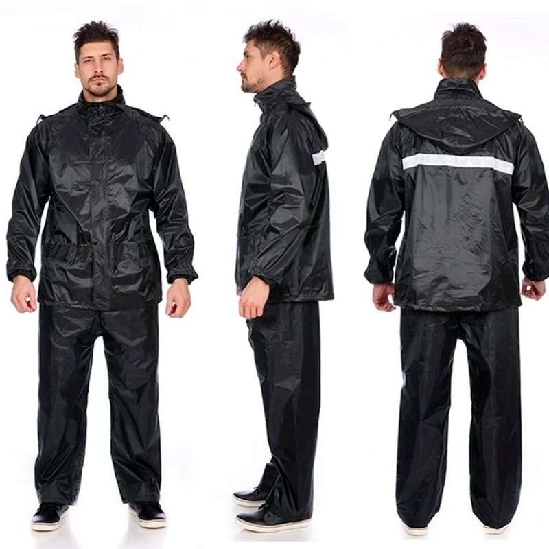블랙 오토바이 블랙 성인 비옷, 방수 레인 기어 세트, - Motorcycle Gear Women Pants 리뷰 및 가격